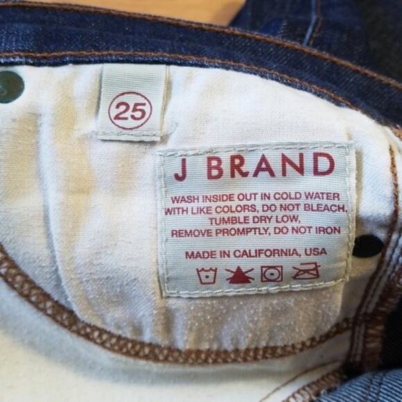 J Brand Pencil Fit 25 Denim Jeans Dark Wash - Picture 6 of 8